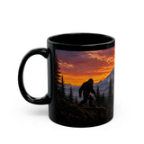 Bigfoot Coffee Mug, Sasquatch Sunset Scenic Ceramic Cup, Outdoor Nature Lover Gift, Cryptid Forest Hiking Mug, Camping Coffee Cup
