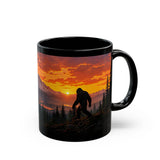Bigfoot Coffee Mug, Sasquatch Sunset Scenic Ceramic Cup, Outdoor Nature Lover Gift, Cryptid Forest Hiking Mug, Camping Coffee Cup