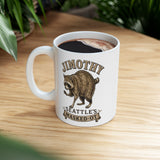 Jimothy Seattle's Masked-Ot Raccoon Mug, Funny Raccoon Coffee Cup, Trash Panda Humor Gift, Pacific Northwest Souvenir, Quirky Mascot Mug