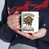 Jimothy Seattle's Masked-Ot Raccoon Mug, Funny Raccoon Coffee Cup, Trash Panda Humor Gift, Pacific Northwest Souvenir, Quirky Mascot Mug