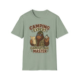 Camping Expert, Camouflage Master Bigfoot T-Shirt, Sasquatch Shirt, Funny Camping Tee, Sarcastic Outdoors Shirt, Outdoor Lovers Gift