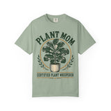 Plant Mom Shirt - Certified Plant Whisperer Graphic Tee, Comfort Colors, Gift for Plant Lover Garden Aesthetic Apparel