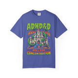 ADHD&D Dragon Castle Roll For Concentration T-Shirt | DnD Dice RPG Tee