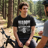 Happy Camper T-Shirt | Mountain Graphic Camping Tee, Outdoor Adventure Shirt & Nature Lover Gift