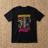 Undefeated Bigfoot T-Shirt - Retro 80s Vintage Style Neon Alien Sasquatch Graphic Shirt - Funny Hide and Seek Champion