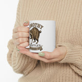Jimothy Seattle's Masked-Ot Raccoon Mug, Funny Raccoon Coffee Cup, Trash Panda Humor Gift, Pacific Northwest Souvenir, Quirky Mascot Mug