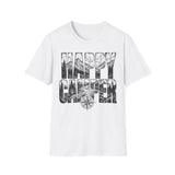 Happy Camper T-Shirt | Mountain Graphic Camping Tee, Outdoor Adventure Shirt & Nature Lover Gift