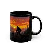 Bigfoot Coffee Mug, Sasquatch Sunset Scenic Ceramic Cup, Outdoor Nature Lover Gift, Cryptid Forest Hiking Mug, Camping Coffee Cup