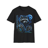 Jimothy Raccoon Three Moon Shirt, Funny Viral Meme T-Shirt, Retro 90s Graphic Vintage Trash Panda Tee, Celestial Animal Lover Gift