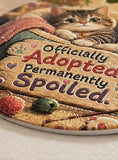 Pet Adoption Christmas Ornament, Officially Adopted Permanently Spoiled Cat Keepsake, Gotcha Day Gift, Cat First Xmas Forever Home Decor