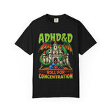 ADHD&D Dragon Castle Roll For Concentration T-Shirt | DnD Dice RPG Tee