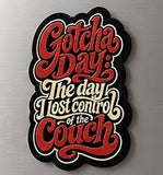 Gotcha Day Pet Fridge Magnet, Funny Dog Adoption Gift, 70s Retro Cat or Dog Mom Fridge Decor, New Pet Owner Present