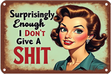 Sarcastic Metal Desk Sign, Funny Office Decor, 4x6" with Stand, Desk Sitter