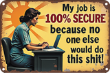 Sarcastic Metal Desk Sign, Funny Office Decor, 4x6" with Stand, Desk Sitter