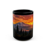 Bigfoot Coffee Mug, Sasquatch Sunset Scenic Ceramic Cup, Outdoor Nature Lover Gift, Cryptid Forest Hiking Mug, Camping Coffee Cup