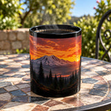 Bigfoot Coffee Mug, Sasquatch Sunset Scenic Ceramic Cup, Outdoor Nature Lover Gift, Cryptid Forest Hiking Mug, Camping Coffee Cup