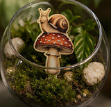 Funny Whimsical Plant Stakes, Markers for Houseplants, Frog, Mushroom, Raccoon, Snail, Turtle, Botanical Garden Stakes