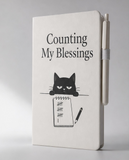 Funny Cat Journal, Counting My Blessings Notebook, Cat Lover Gift, Gratitude Journal, Lined Notebook