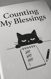 Funny Cat Journal, Counting My Blessings Notebook, Cat Lover Gift, Gratitude Journal, Lined Notebook