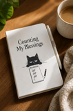 Funny Cat Journal, Counting My Blessings Notebook, Cat Lover Gift, Gratitude Journal, Lined Notebook