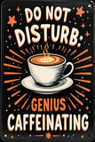Funny Metal Signs 8x12, Sarcastic Coffee Bar Wall Decor, Garage Man Cave Sign, Office Humor, Premium UV Printed