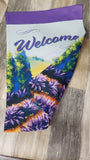 Tuscan Lavender Field Welcome Sign, From Original Art, Double-Sided Sublimated Outdoor Decor