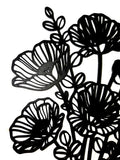 Modern Poppy Mason Jar Wall Art, Lightweight Metal Look 3D Printed, Botanical Sign