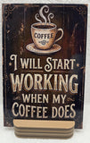 Sarcastic Metal Desk Sign, Funny Office Decor, 4x6" with Stand, Desk Sitter