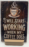 Sarcastic Metal Desk Sign, Funny Office Decor, 4x6" with Stand, Desk Sitter