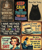 Sarcastic Metal Desk Sign, Funny Office Decor, 4x6" with Stand, Desk Sitter