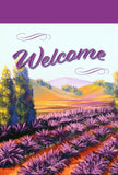 Tuscan Lavender Field Welcome Sign, From Original Art, Double-Sided Sublimated Outdoor Decor