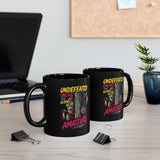 Undefeated Aliens Graphic Mug | Black Ceramic Coffee Cup