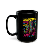 Undefeated Aliens Graphic Mug | Black Ceramic Coffee Cup