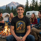 Retro Funnt Bigfoot tshirt, Good Vibes Sasquatch Graphic Tee, Camping Shirt, Humorous Less People More Trees Shirt
