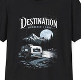 Destination Wherever I Land TShirt | Camper Mountains Moon Design
