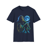Retro Funny Bigfoot Moon TShirt — Neon Sasquatch Graphic 90's, Bigfoot Photo