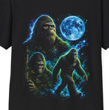 Retro Funny Bigfoot Moon TShirt — Neon Sasquatch Graphic 90's, Bigfoot Photo
