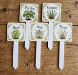 Garden Stakes, Herb Markers, Weatherproof UV Cured ink, Durable Unique Plant Labels, Unique Garden Gift,