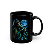 Neon Sasquatch Moon Mug | Bigfoot Coffee Cup
