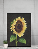Poster Print Bright Sunny Sunflower Varied Sizes from Original Art Painting by Rosie Wylder
