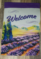 Tuscan Lavender Fields Garden Flag from Art by Rosie Wylder
