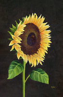 Poster Print Bright Sunny Sunflower Varied Sizes from Original Art Painting by Rosie Wylder