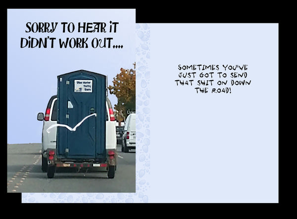 Let #*it Go Funny Outhouse Greeting Card