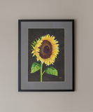 Poster Print Bright Sunny Sunflower Varied Sizes from Original Art Painting by Rosie Wylder