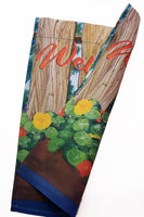 Garden Fence Nasturtiums Flag Yard Art from Painting by Rosie Wylder