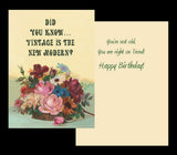Vintage is the New Modern Birthday Greeting Card Vintage Advertising Art Remastered Enhanced