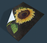 Poster Print Bright Sunny Sunflower Varied Sizes from Original Art Painting by Rosie Wylder