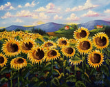 Poster Print Sunflower Fields from painting by Rosie Wylder